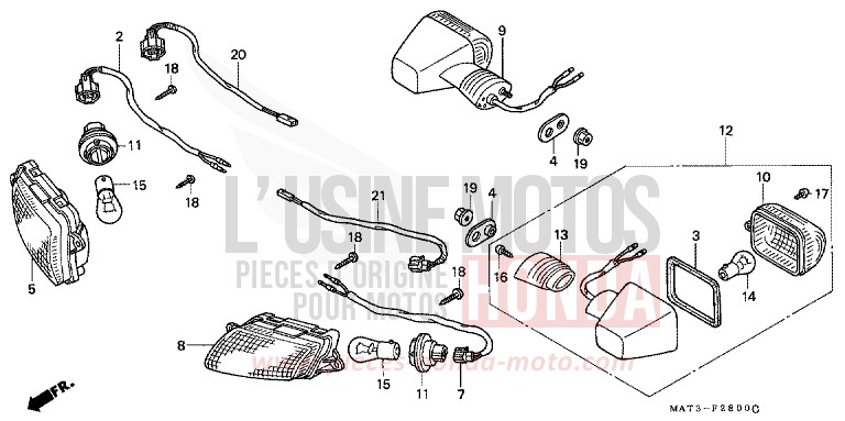 BLINKER (V-Y/1/2/3-CM) von Super Blackbird MUTE BLACK METALLIC (NH359) von 1997